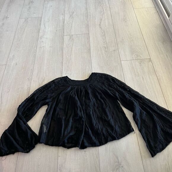 Free people womens black top size s - Picture 7 of 9